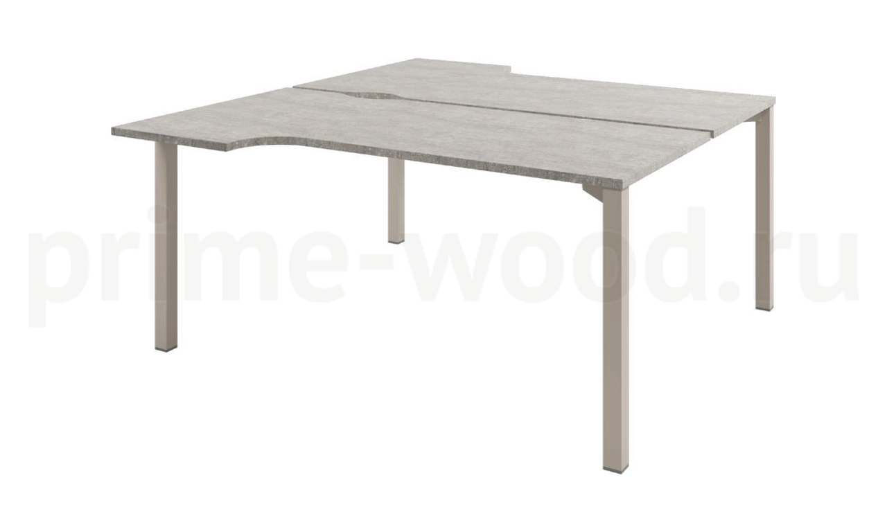 Стол-тандем на металлокаркасе Solution 160x143x75 арт. D-62 - фото 0