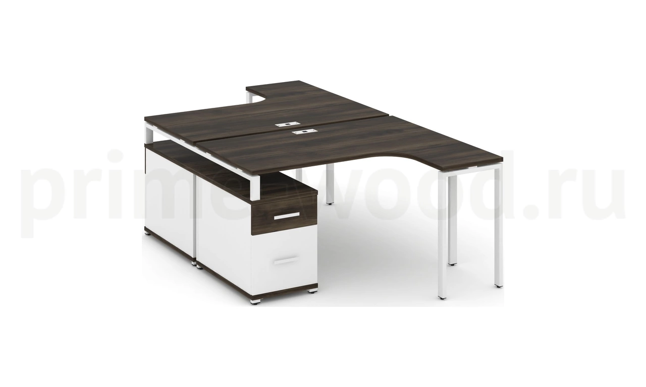 Рабочая станция с двойной опорной тумбой CN.DSA-303 B/W - фото 10