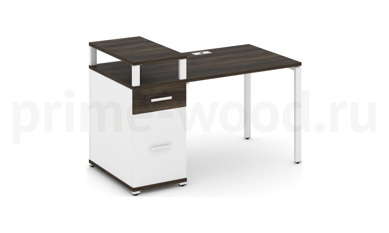Стол рабочий с одной опорной тумбой CN.SP-413 B/W - фото 5
