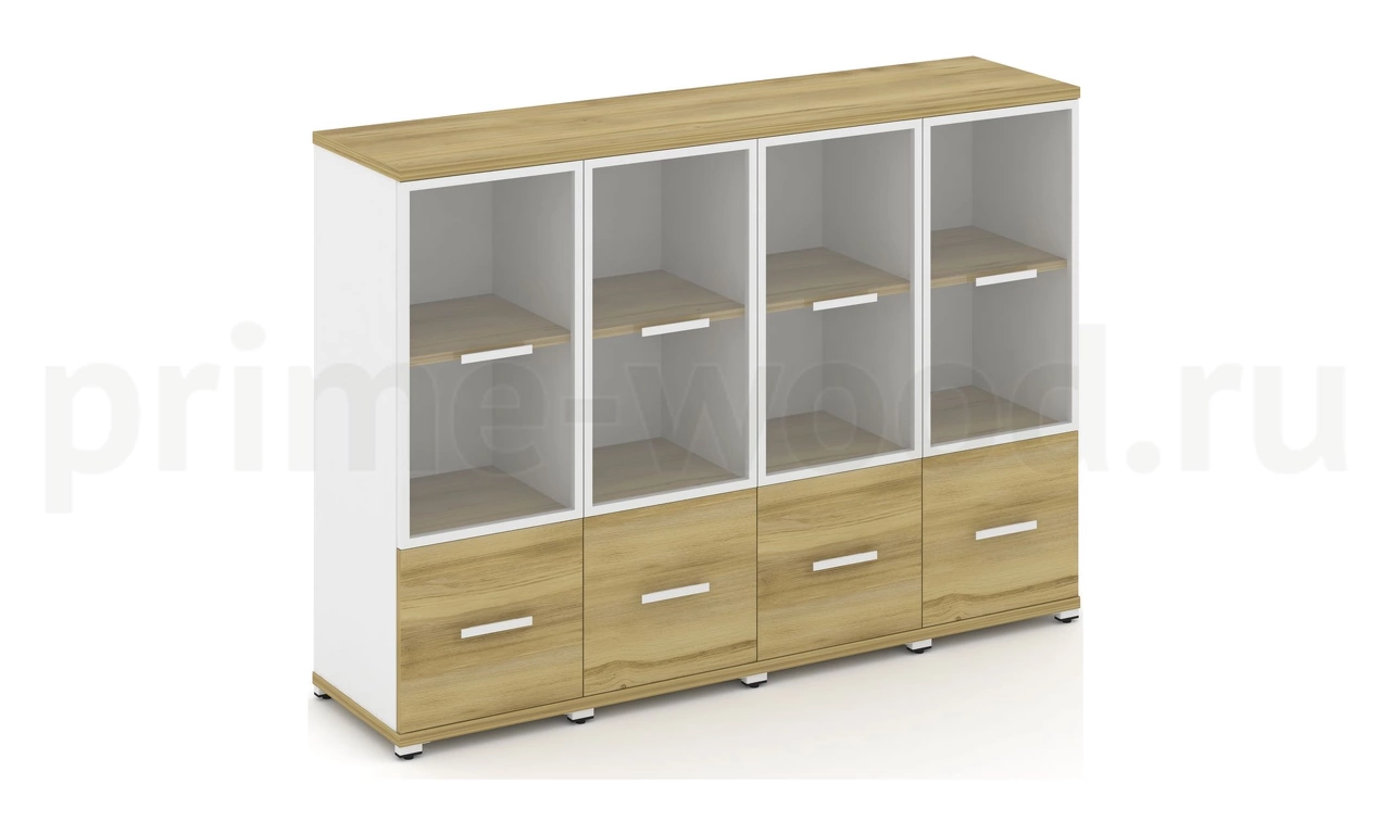 Шкаф четыре узкие секции, 3 ниши CN.STU-342 RP B/W - фото 2