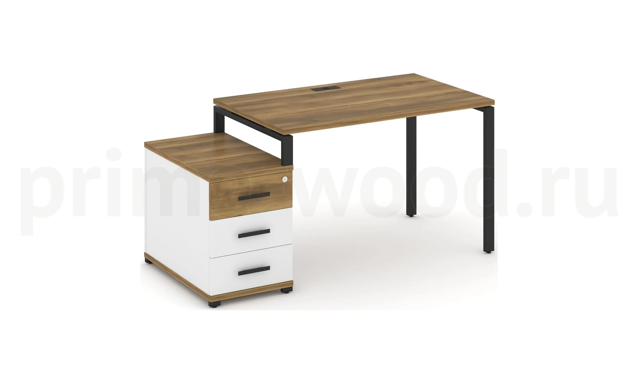 Стол письменный с одной опорной тумбой CN.SP-302 B/W - фото 6