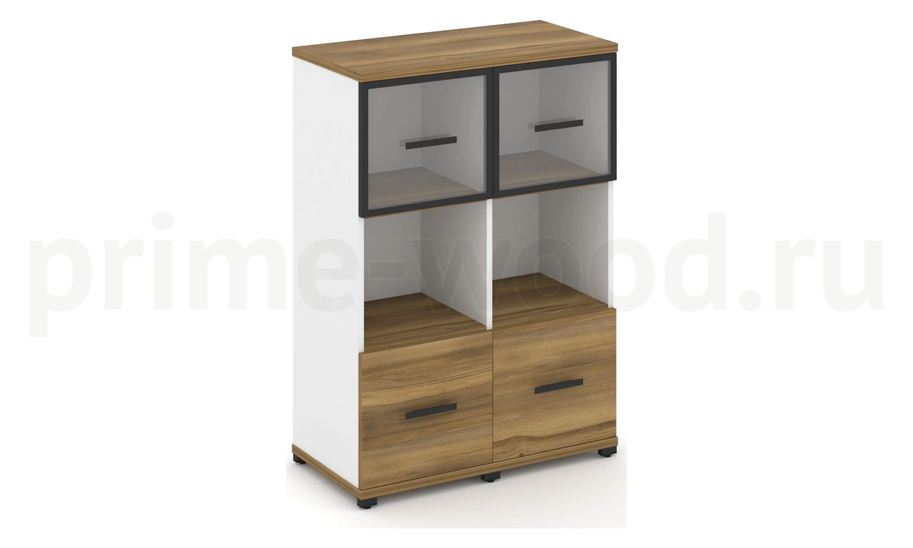 Шкаф две узкие секции, 3 ниши CN.STU-325 RP B/W - фото 3