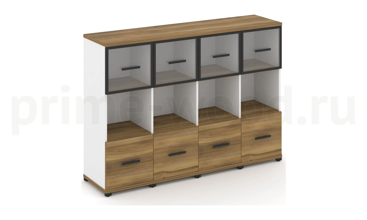 Шкаф четыре узкие секции, 3 ниши CN.STU-345 RP B/W - фото 3