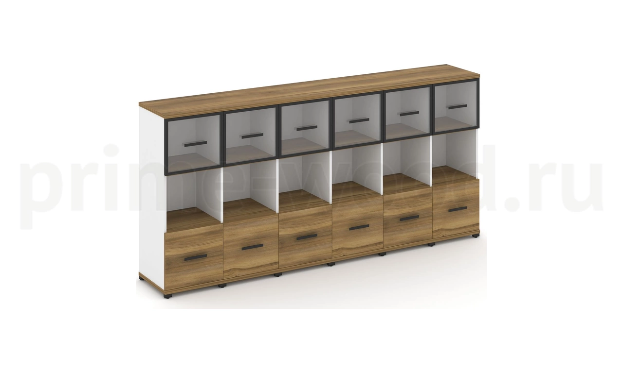 Шкаф шесть узких секций, 3 ниши CN.STU-365 RP B/W - фото 3