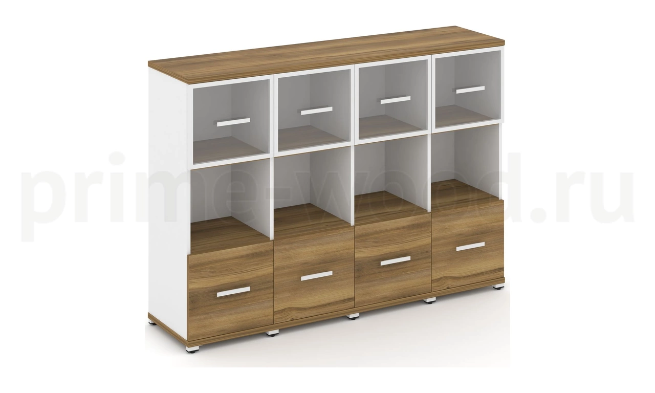 Шкаф четыре узкие секции, 3 ниши CN.STU-345 RP B/W - фото 4