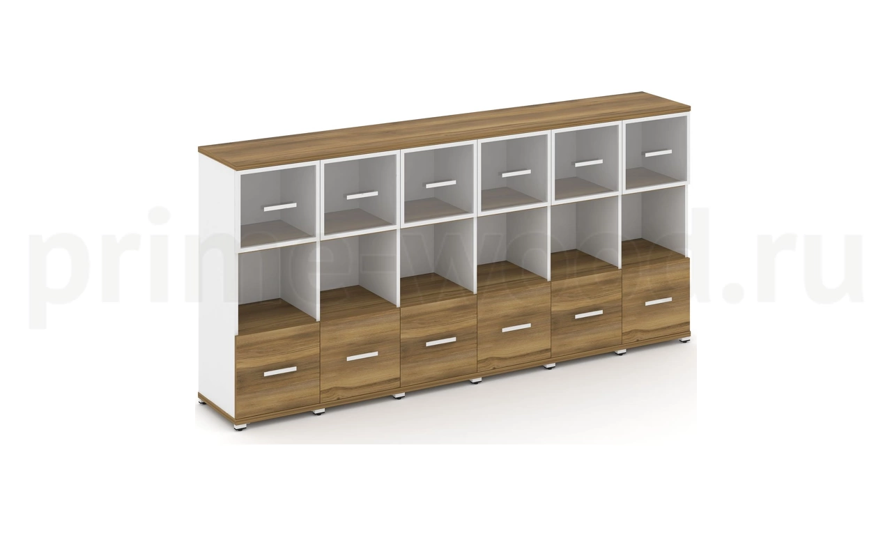 Шкаф шесть узких секций, 3 ниши CN.STU-365 RP B/W - фото 4