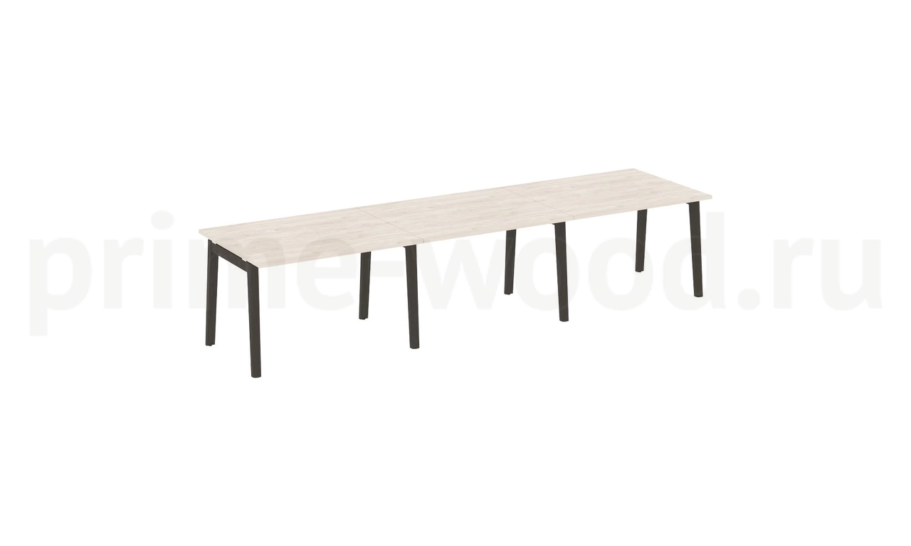 Стол переговорный (3 столешницы), опоры - массив дерева ONIX WOOD 354x98x75 - фото 4