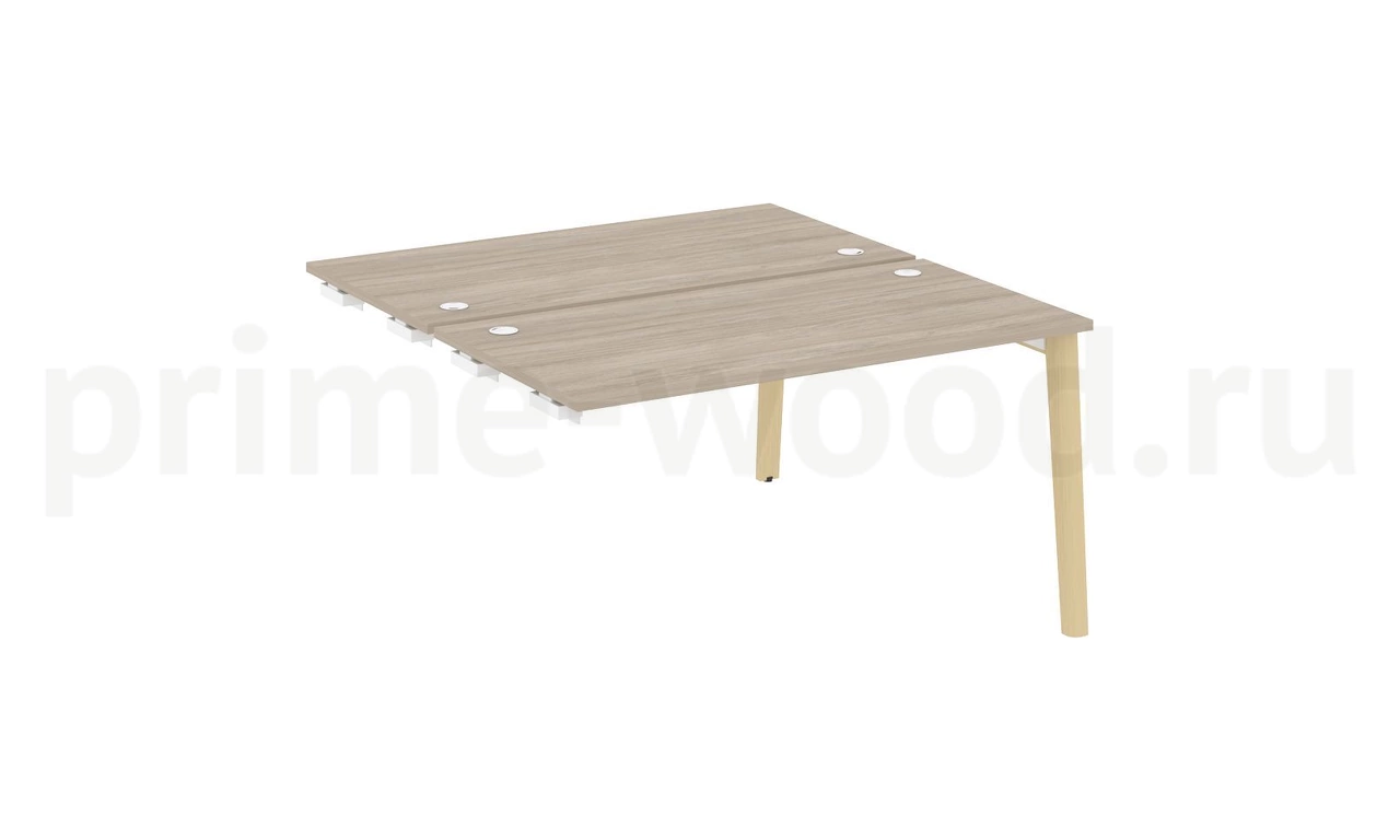 Стол-приставка двойной к опорным элементам, опоры - массив дерева ONIX WOOD 138x148x75 - фото 1