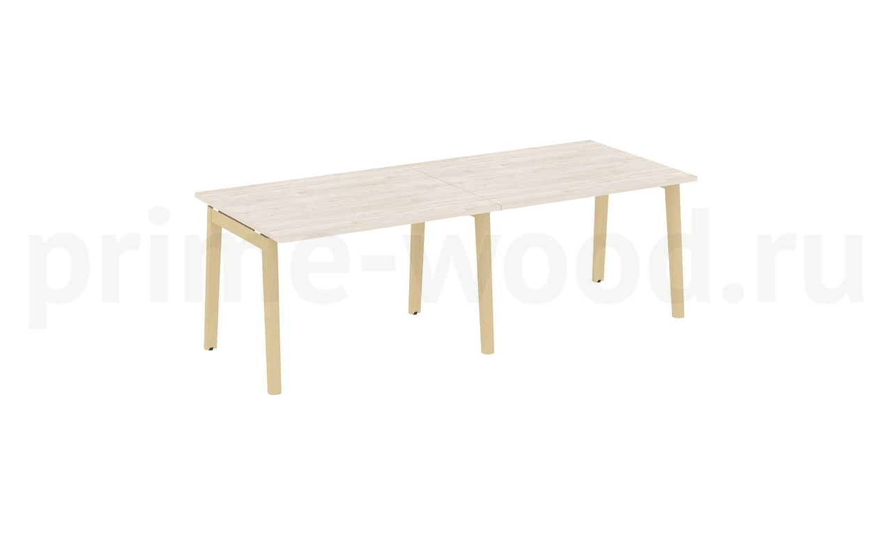 Стол переговорный (2 столешницы), опоры - массив дерева ONIX WOOD 236x98x75 - фото 5